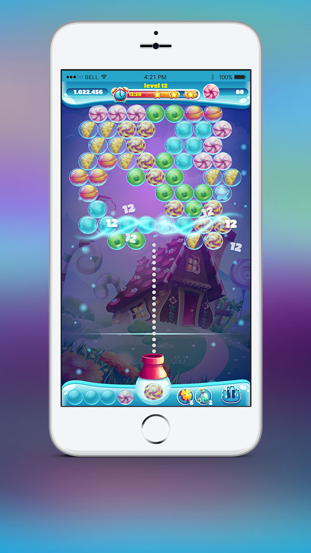 Sweet World Game Gameplay Screenshot Bubbles Quest Candy