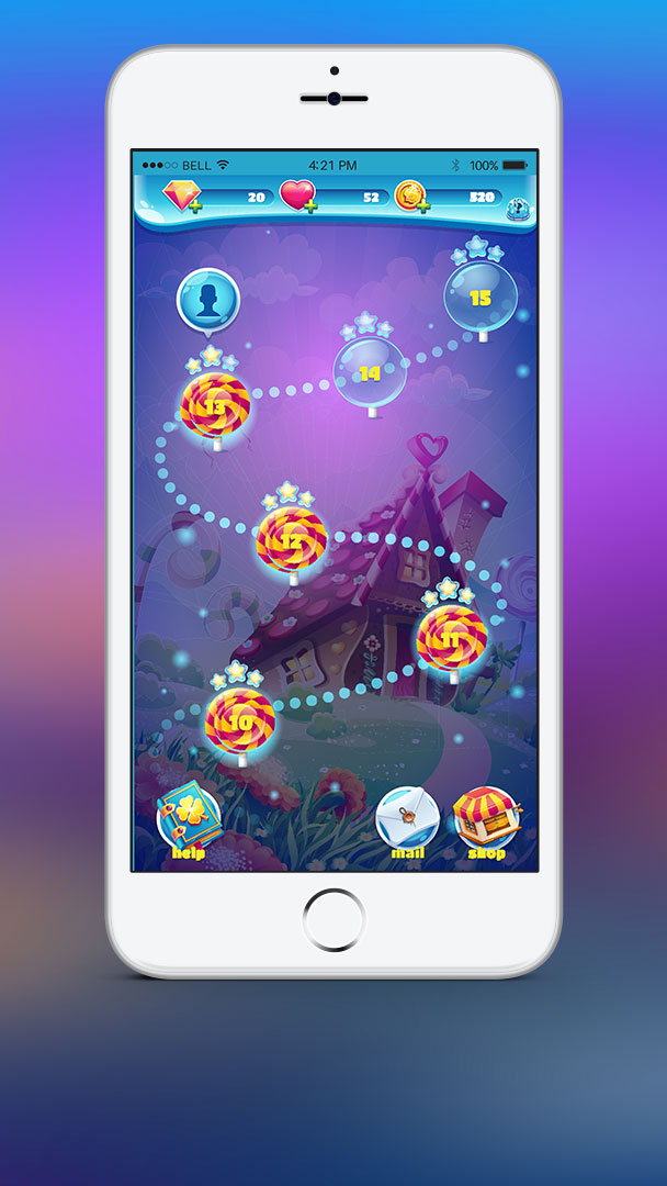 Sweet World Game Gameplay Screenshot Candy Map Quest