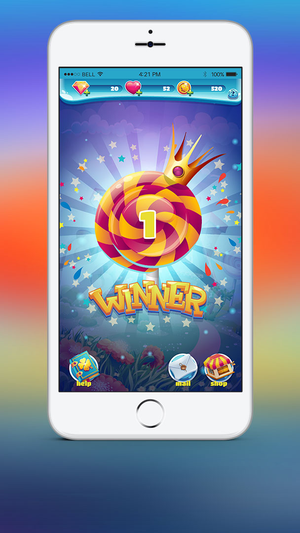 Sweet World Game Gameplay Screenshot Award Candy Reward